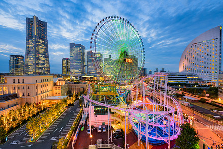 横滨黄昏时的图片