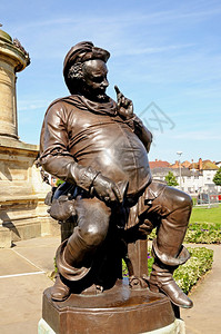 Gower纪念馆的Falstaff雕像高清图片