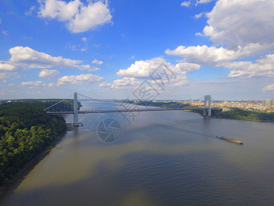 乔治华盛顿大桥的航拍图图片