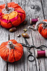 从织布上为秋季装饰品图片