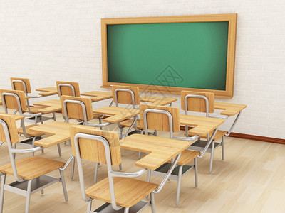 有椅子和黑板的教室教育概念图片