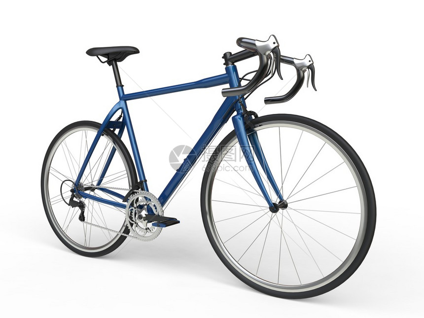 蓝色运动竞赛自行车图片