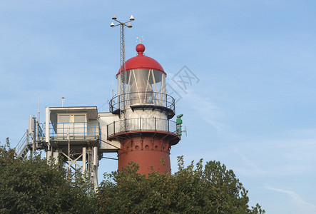 瓦登岛Vlieland上的铸铁灯塔图片
