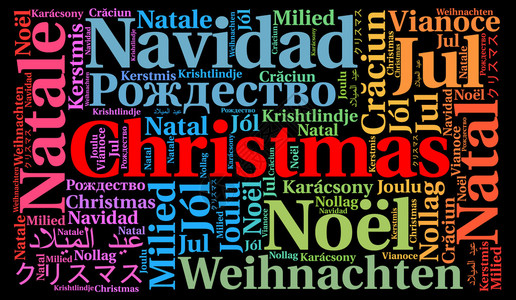 圣诞节用不同语言图片