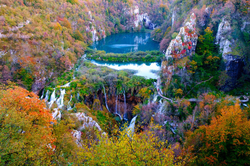克罗地亚普利维茨公园秋图片