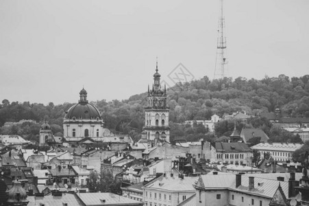 老欧洲城市利沃夫图片