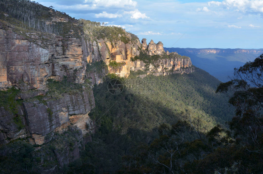 澳大利亚新南威尔士州蓝山三姐妹岩层景观图片
