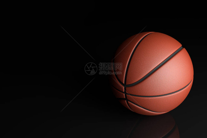 黑色背景的篮球图片