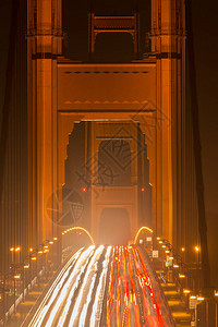 金门桥视图夜幕接近美国加利福尼亚州旧金图片