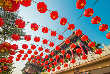 新年期间的寺庙佛教寺庙背景图片