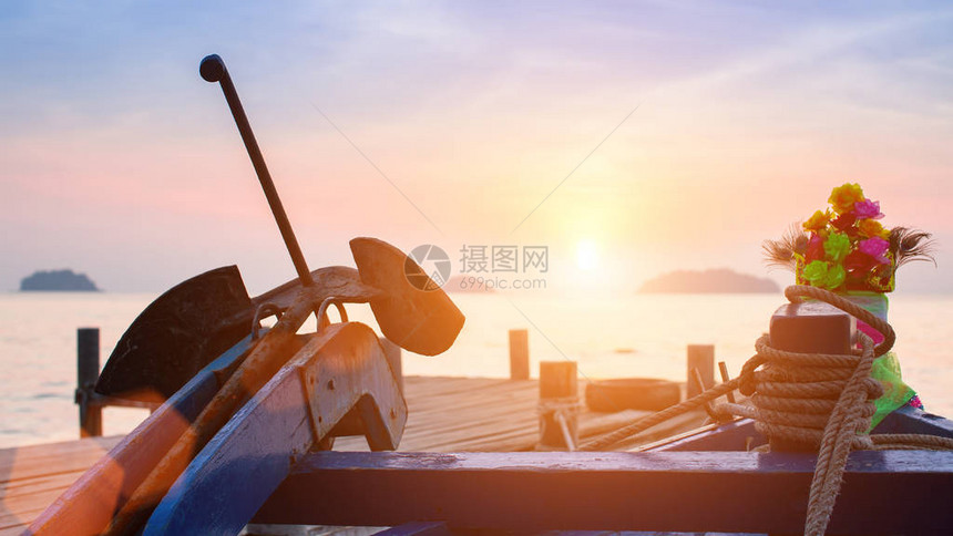 渔人码头美丽的海上日落图片