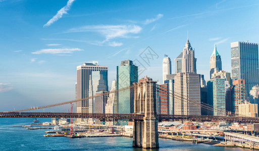 曼哈顿下游的天线从布图片