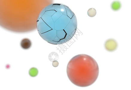 3D飞闪的彩球图片