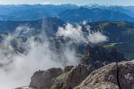 奥地利阿尔卑斯山奥地利费拉塔konigs高清图片