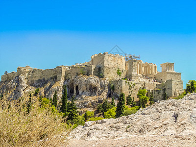 位于希腊首都希腊雅典的Acropolis山上图片