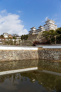 日本姬路城的景色高清图片