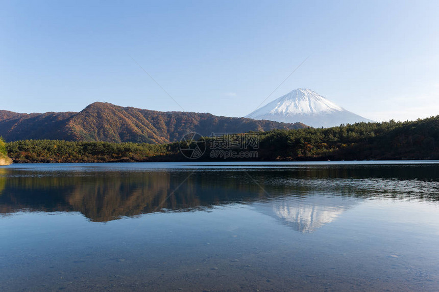 日本富士山和湖泊图片