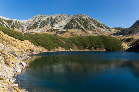 日本Mikuriigaike池塘和日本Ta背景图片