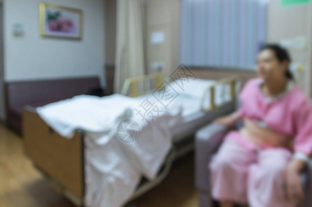 医院病人医院和医生概念中患者室背景的抽象照片模糊图片