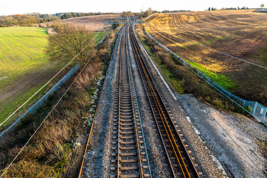 联合王国英铁路在英格兰的日图片