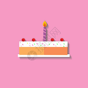 生日蛋糕平面图标图片
