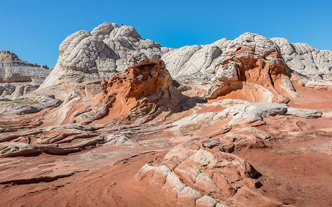 白口袋亚利桑那州岩石沙图片
