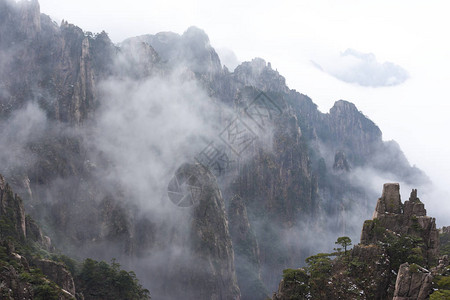 冬天雪黄山图片