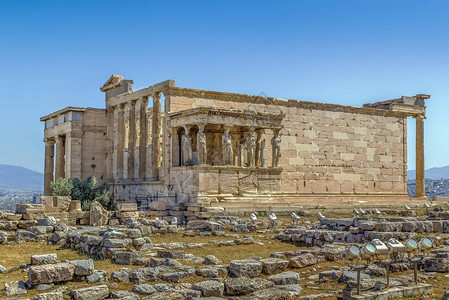埃雷希翁神庙是希腊雅典大都会北面的古希腊寺庙高清图片
