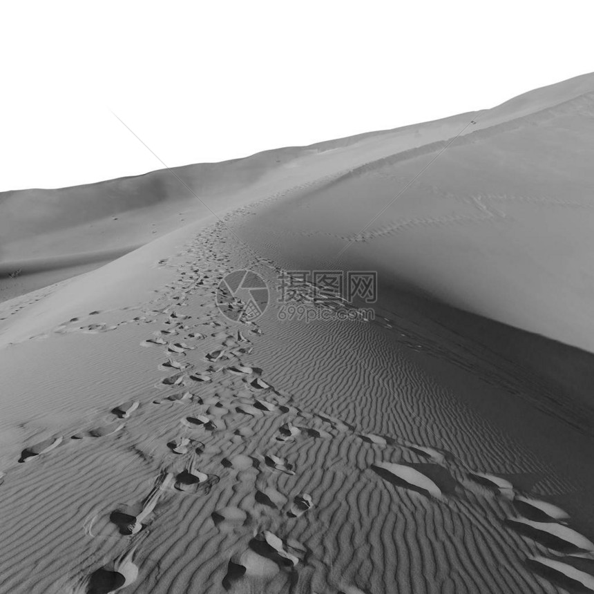 和户外沙丘在奥曼古老的沙漠中擦干Al图片