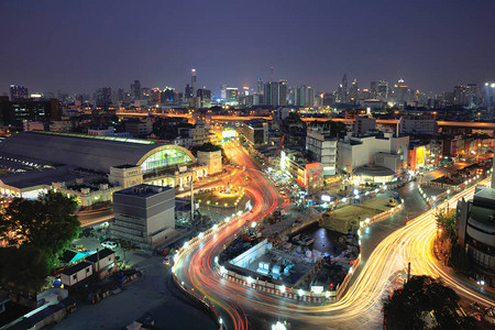 泰国曼谷火车站曼谷市天线华图片