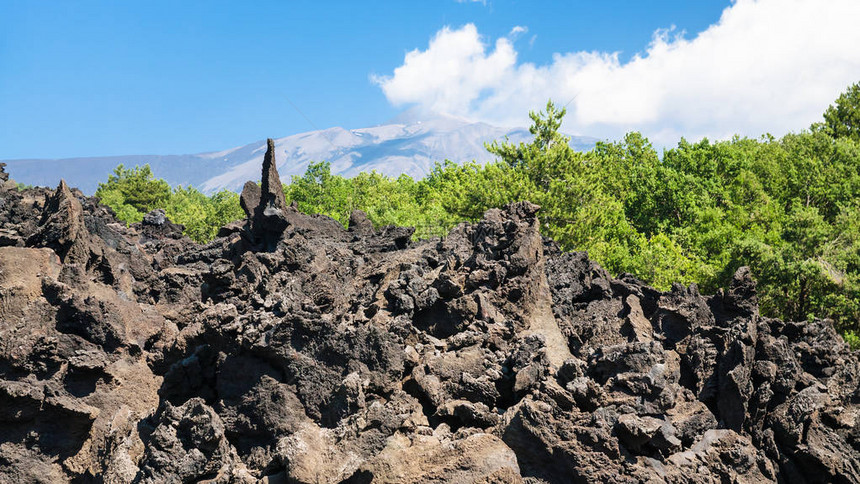 前往意大利西里埃特纳火山爆发后图片