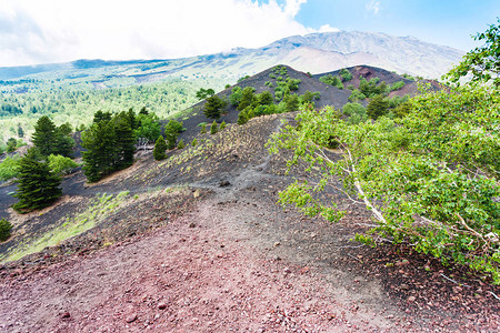 前往意大利西里埃特纳山旧火山图片