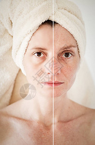 美容理念护肤抗衰老程序恢复活力提升背景图片