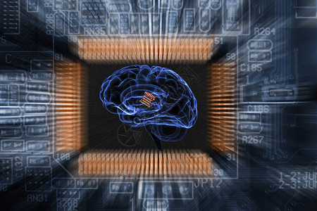 人脑和计算机的图示主机图片