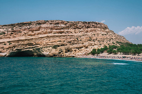 希腊克里特岛马塔拉海滩图片