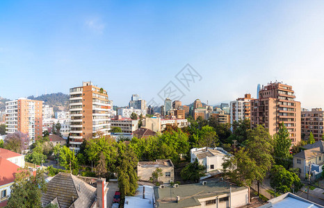 智利圣地亚哥普罗维登西亚公社居民区全景大观图片