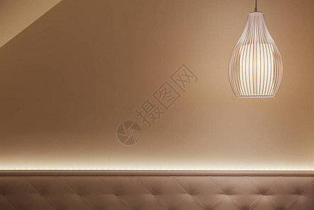 室内装饰细节一盏灯的现代设计背景图片