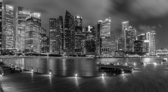 新加坡金融区风景与商业建设图片