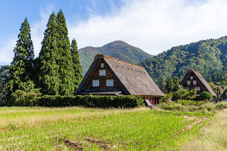 日本合掌式房屋图片