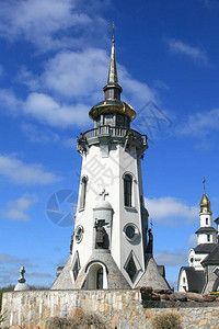 乌克兰村的教堂高清图片