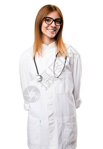 戴眼镜的年轻女医生图片