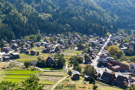 日本老白川乡村图片