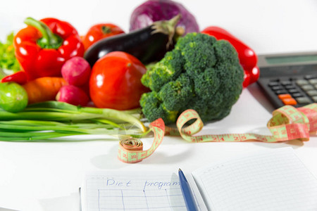 饮食计划健康的天然有机食品概念成熟的蔬菜成分营养师医生工作场所特图片