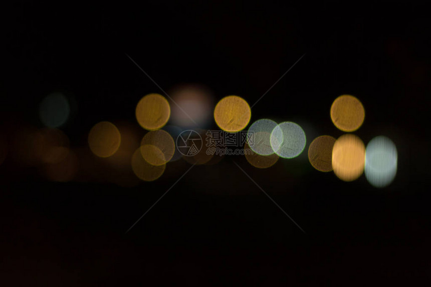 夜间灯光图像模糊车灯图片