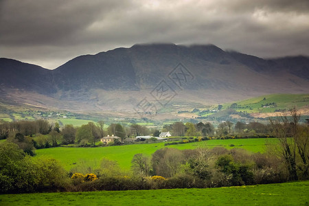 爱尔兰克里县爱尔兰乡村景观中图片