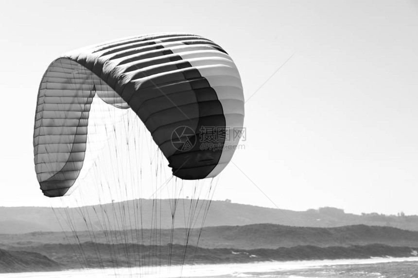 天空背景中的风筝冲浪颜色图片