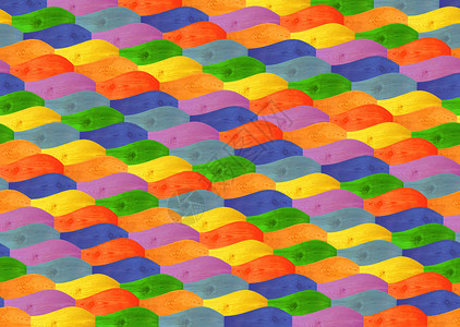 由木制五彩花纹波浪板制成的镶木地板地板上的多彩姿的木镶地板镶图片