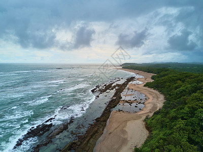 尼卡拉瓜自然海岸空中观测图片