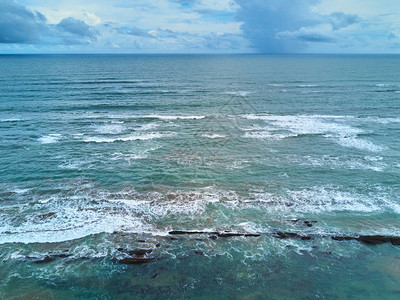 海洋景观与云全景自然海背景图片