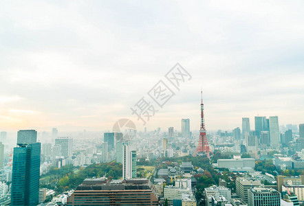 黄昏的东京城市天际线日本东京图片